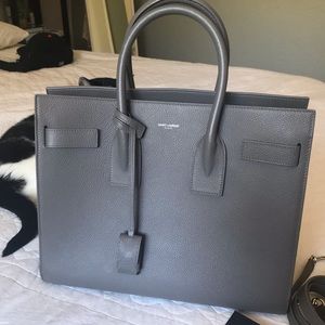Saint Laurent Small Sac du Jour in Grey